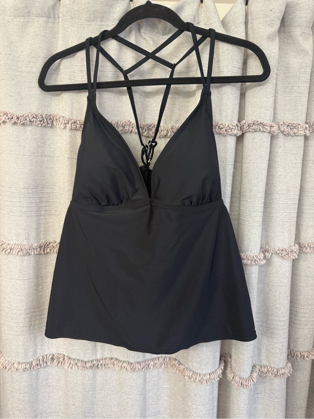 Time and Tru Women's Tankini Top V-Neck w/Criss-Cross Back Straps NWT - SIZE XL